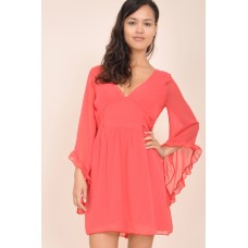 Tfnc Flute Chiffon Dress