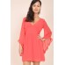 Tfnc Flute Chiffon Dress