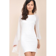 Tfnc Chiffon Cape Sleeve Dress