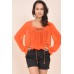 Tfnc Elite Crochet Sheer Top