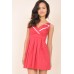 Polka Dot Wrap Collar Dress