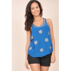 Tfnc Louisa Embellished Sheer Top