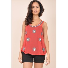 Tfnc Louisa Embellished Sheer Top