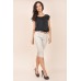 Ruched Side Belted Crop Trousers