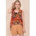 Tfnc Dipped Hem Print Top