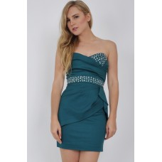 Tfnc Jewel Origami Bandeau Dress