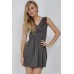Walg Pinstripe Crossover Dress