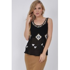 Tfnc Aztec Sequin Top