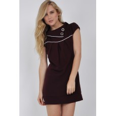 Walg Fold Neck Knit Dress