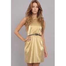 Tfnc Gold Belted Dress