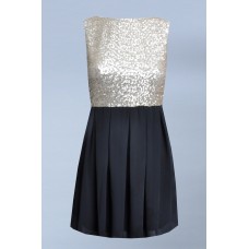 Tfnc Sarah Sequin Pleat Dress