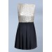 Tfnc Sarah Sequin Pleat Dress