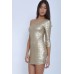 Tfnc Paris Sequin One Sleeve Dress