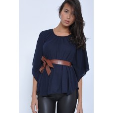 Walg Belted Poncho Knit