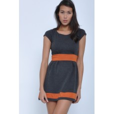 Walg Contrast Orange Band Dress