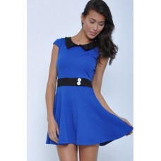 Walg Button Collar Dress