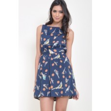 Tfnc Kitty Bird Print Dress Tfnc Kitty Bird Print Dress