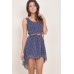 Walg Dip Hem Print Dress