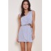 Walg Cowl Neck Belted Dress