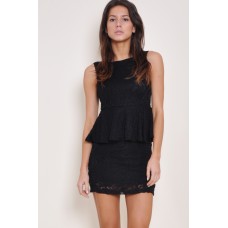 Tfnc Agatha Lace Peplum Dress