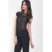 Tfnc Cut Out Circle Sheer Top