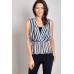 Tfnc Peggy Striped Cross Over Peplum Top