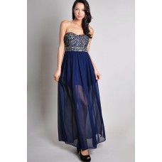Tfnc Tami Maxi Sequin Bandeau Dress