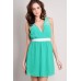 Tfnc Heidi Green Embellished Dress