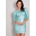 Tfnc Paris Mint Sequin Dress