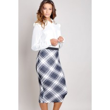 Tfnc Iris Plaid Print Pencil Skirt