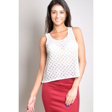 Tfnc Libby Embellished Crochet Top