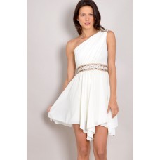 Tfnc Hayven One Shoulder Grecian Drape Dress