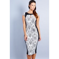 Tfnc Luciana Textured Body Con Dress