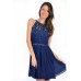 Tfnc Cage Halter Embellished Dress