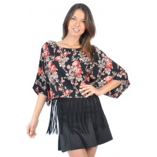 Tfnc Giulia Fringed Floral Kimono