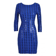 Tfnc Paris Dogtooth Sequin Dress