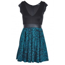 Tfnc Isa Snakeskin Fit And Flare Dress