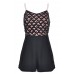 Tfnc Maya Black Embellished Playsuit
