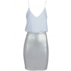 Tfnc Annie Cream Metallic Cami Dress