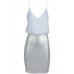 Tfnc Annie Cream Metallic Cami Dress