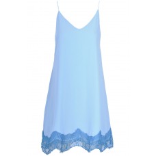 Tfnc Blue Lace Trim Cami Dress