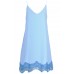 Tfnc Blue Lace Trim Cami Dress
