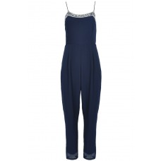 Tfnc Lulu Navy Embellished Jumpsuit