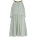 Tfnc Paula Embellished Halter Babydoll Dress