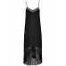 Tfnc Ebbie Black Fringed Midi Dress