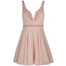 Tfnc Edvina Embellished Plunge Dress