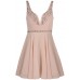 Tfnc Edvina Embellished Plunge Dress