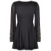 Tfnc Salma Black Embellished Sleeve Dress