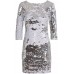 Tfnc Paris Mono Two-tone Sequin Dress