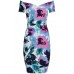 Tfnc Jane Floral Off Shoulder Midi Dress